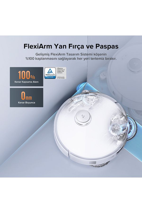 Roborock Qrevo Edge 5V1 Akıllı Robot Süpürge - Beyaz - Görsel 5