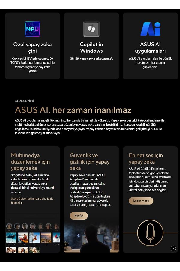 ASUS Yapay Zeka Destekli OLED 4K 16" Ekran Amd Ryzen Ai 9 HX370 64GB Ram 2tb Ssd Nvidia Geforce RTX 4070 - Görsel 6