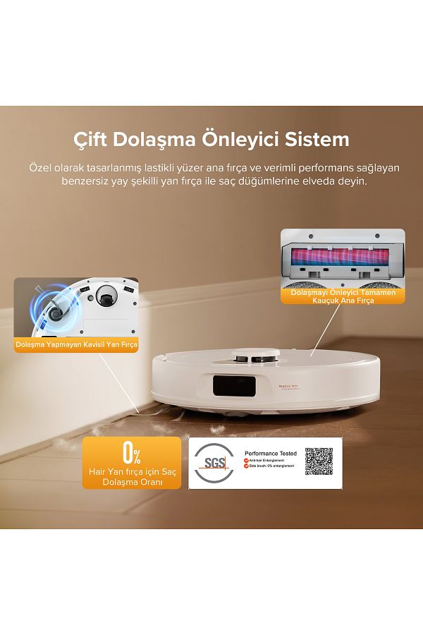 Roborock Qrevo L Akıllı Robot Süpürge - Beyaz - Görsel 8