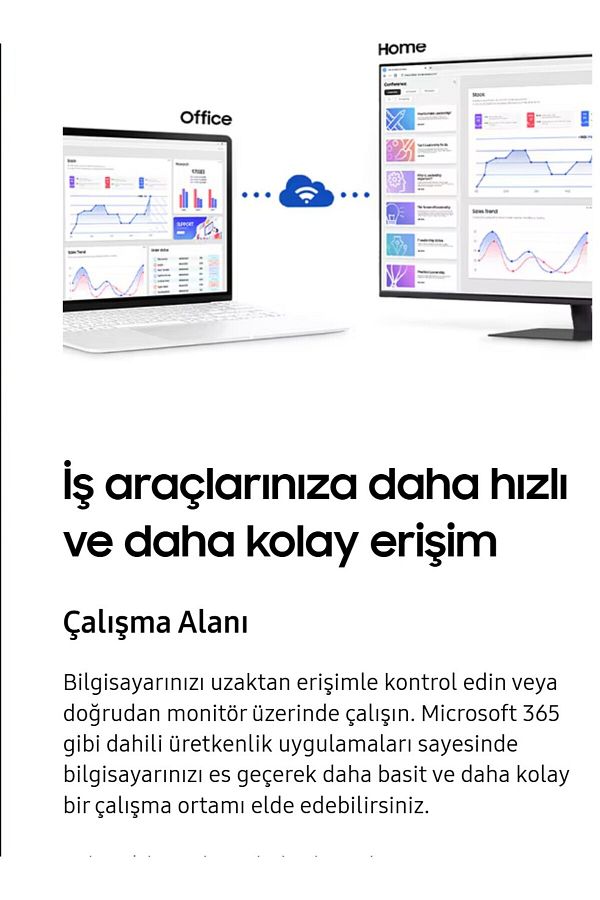 Samsung Smart-akıllı Tv Monitör Kablosuz Wi-fi, Bluetooth 4k Uhd (3840X2160) Hdr10 32inç 80 Ekran Siyah - Görsel 6