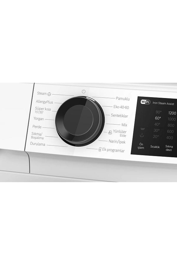 Bosch WGK242Z0TR 9 Kg 1200 Devir Serie 6 Beyaz Çamaşır Makinesi - Görsel 3