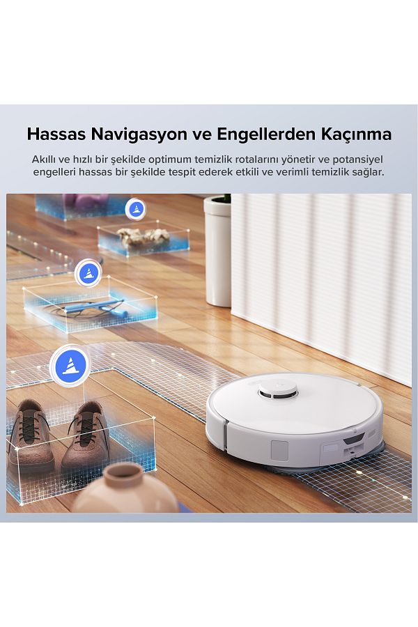 Roborock Qrevo Edge 5V1 Akıllı Robot Süpürge - Beyaz - Görsel 6