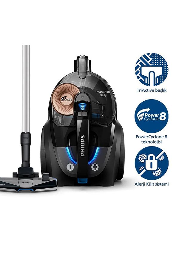 Philips Marathon Ultimate Xb7150/07 900 W Toz Torbasız Süpürge - Görsel 3