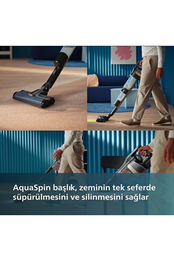 Philips Wet & Dry Vacuum, Islak-kuru Elektrikli Dikey Süpürge 9000,ve Islak Mop,kendi Kendini Temizleme - Görsel 3