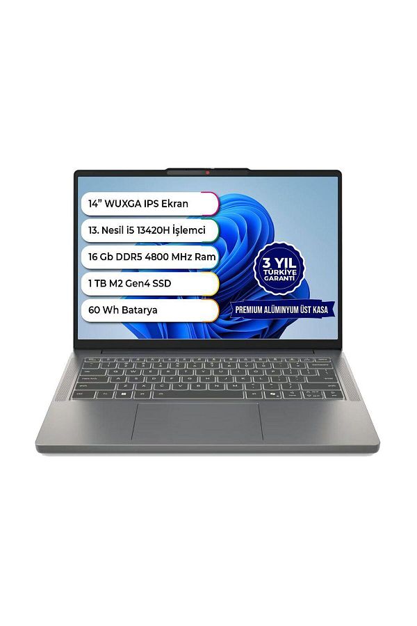 LENOVO Ideapad Slim 3 14ırh10 Intel I5 13420h Ddr5 16 Gb 1tb Ssd Freedos 14 Inç 83k00028tr161