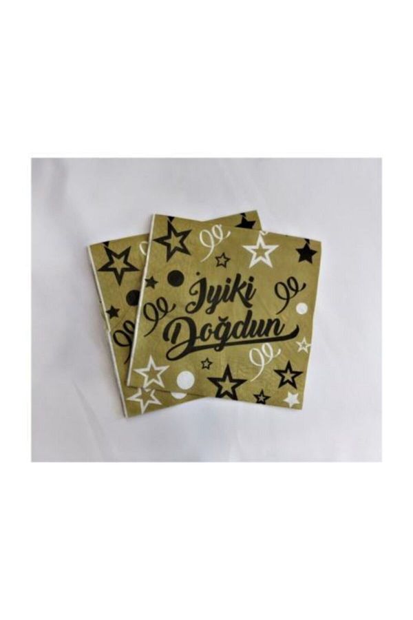 Iyiki Doğdun Gold Siyah Peçete 20 adet 33x33 cm