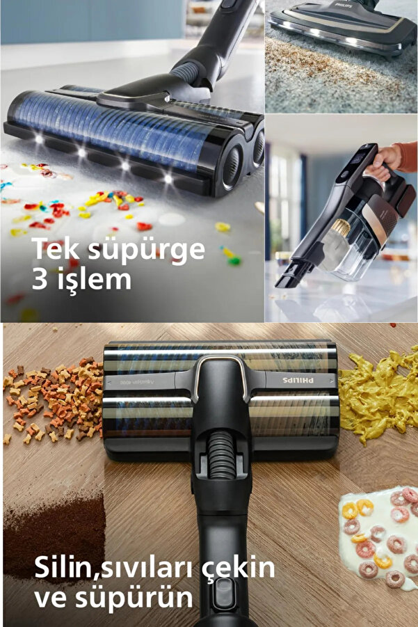 Philips Wet & Dry Vacuum, Islak-kuru Elektrikli Dikey Süpürge 9000,ve Islak Mop,kendi Kendini Temizleme - Görsel 2