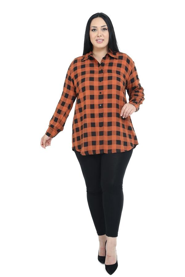 Fold-detail Sleeve Shirt — Cinnamon