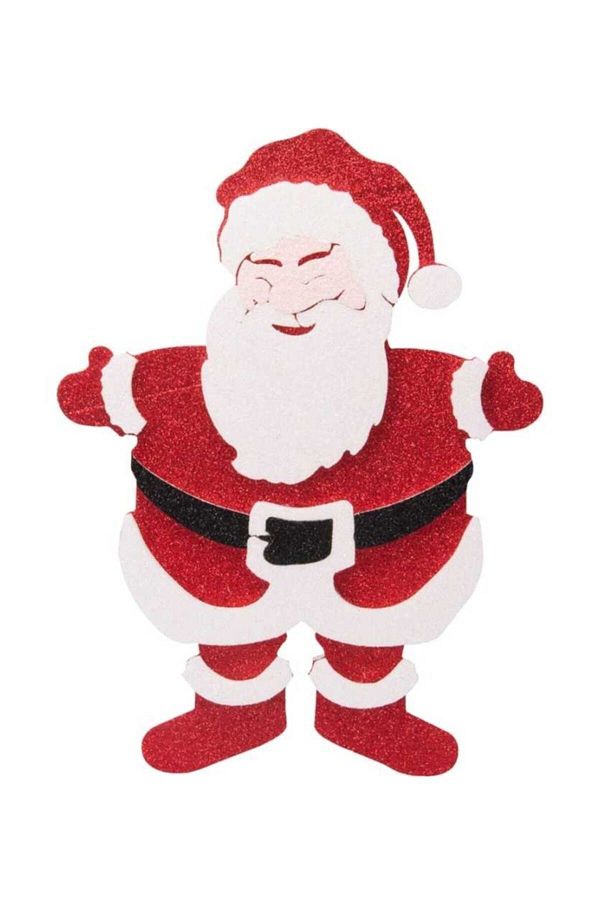Kırmızı Noel Baba Strafor Köpük Duvar Süsü