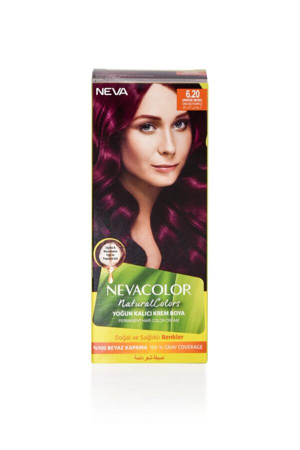 Nevacolor Natural Colors 6.20 Orkide Moru - Kalıcı Krem Saç Boyası Seti