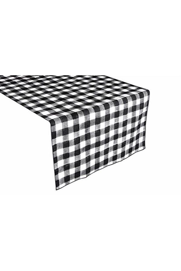 Siyah Ekose Runner 50x150cm_1