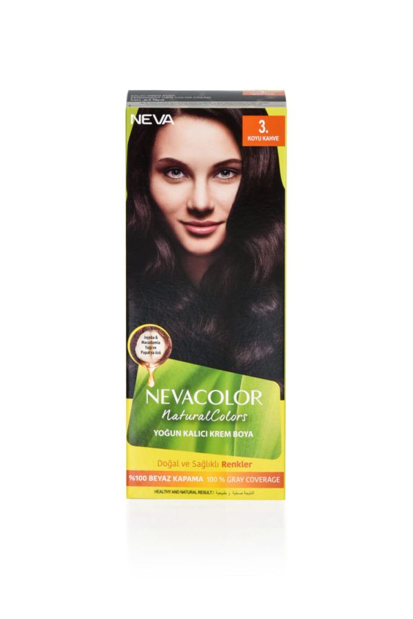 Natural Colors Kalıcı Saç Boya Seti 3. Koyu Kahve