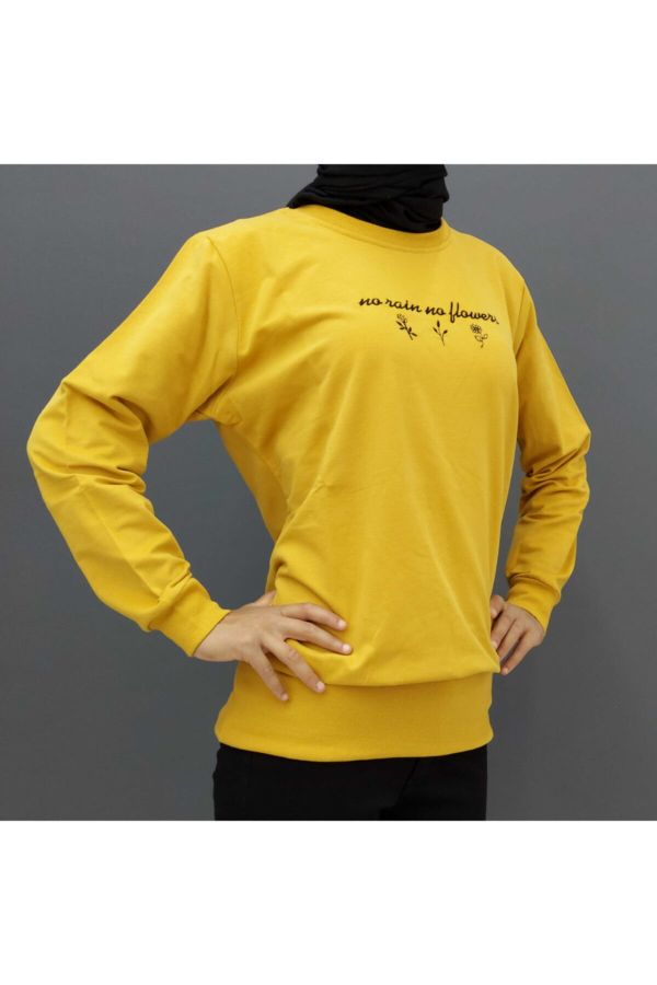 Hardal Yazılı Büyük Beden Sweatshirt_1