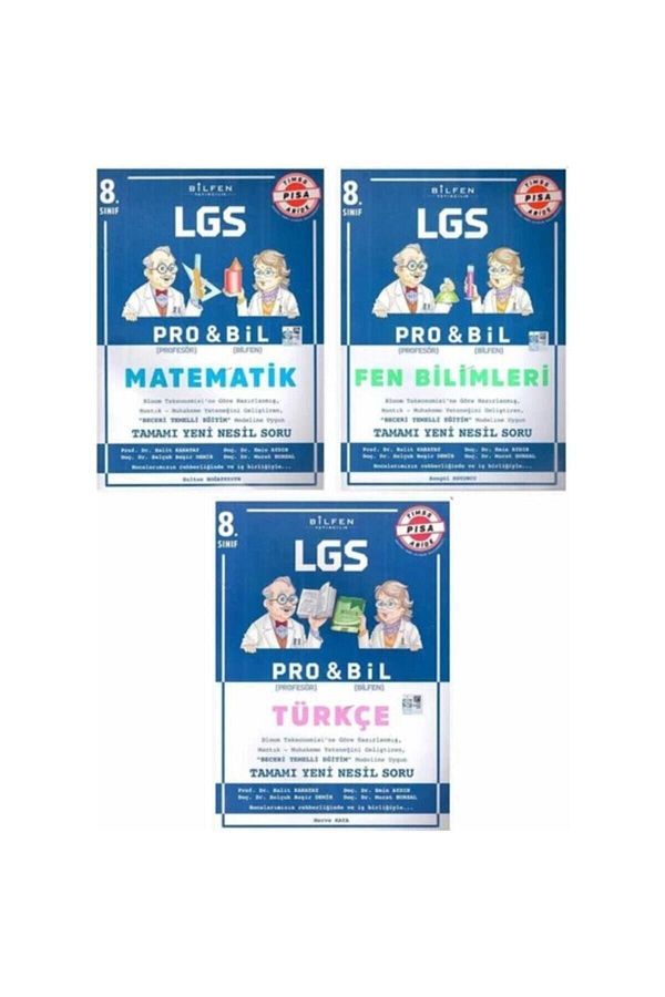 8. Sınıf Probil ( Fen - Türkçe - Matematik ) Yeni Nesil Soru Bankaları 3'lü
