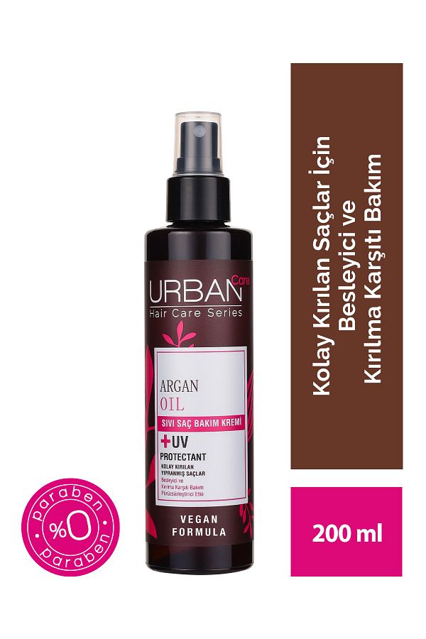 Argan Yağı Kolay Kırılan Yıpranmış Saçlara Özel Sıvı Saç Bakım Kremi-vegan-200 ml