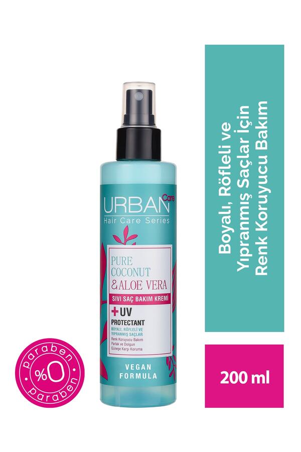 Pure Coconut&aloe Vera Boyalı Saçlar Özel Renk Koruyucu Sıvı Saç Bakım Kremi-vegan-200 ml