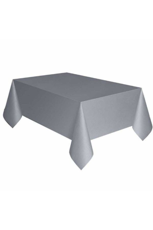 Gümüş Gri Silver Plastik Masa Örtüsü 120*180 cm