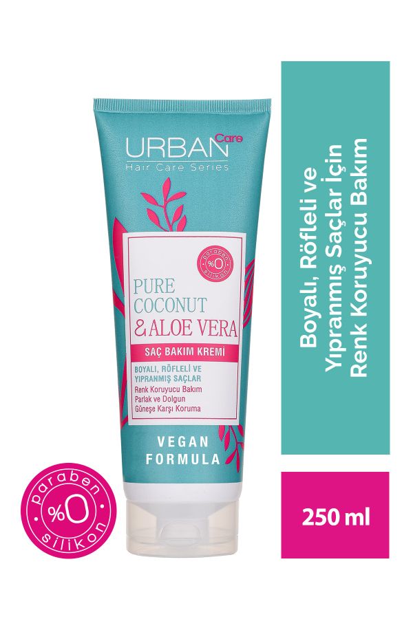 Pure Coconut&aloe Vera Boyalı Saçlara Özel Renk Koruyucu Saç Bakım Kremi-250ml-vegan