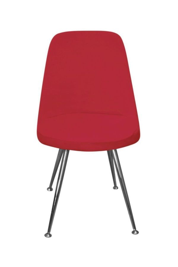 Fransız Pamuklu Kırmızı Retro Sandalye Kılıfı