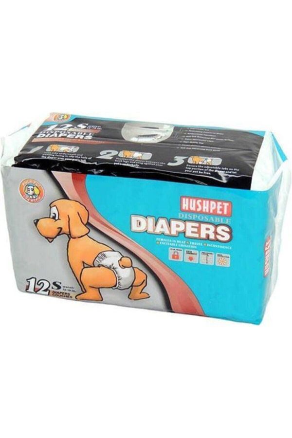 Köpek Alt Tuvalet Bezi 12 Adet S Hush Pet Diapers Small 12'li Köpek Bezi