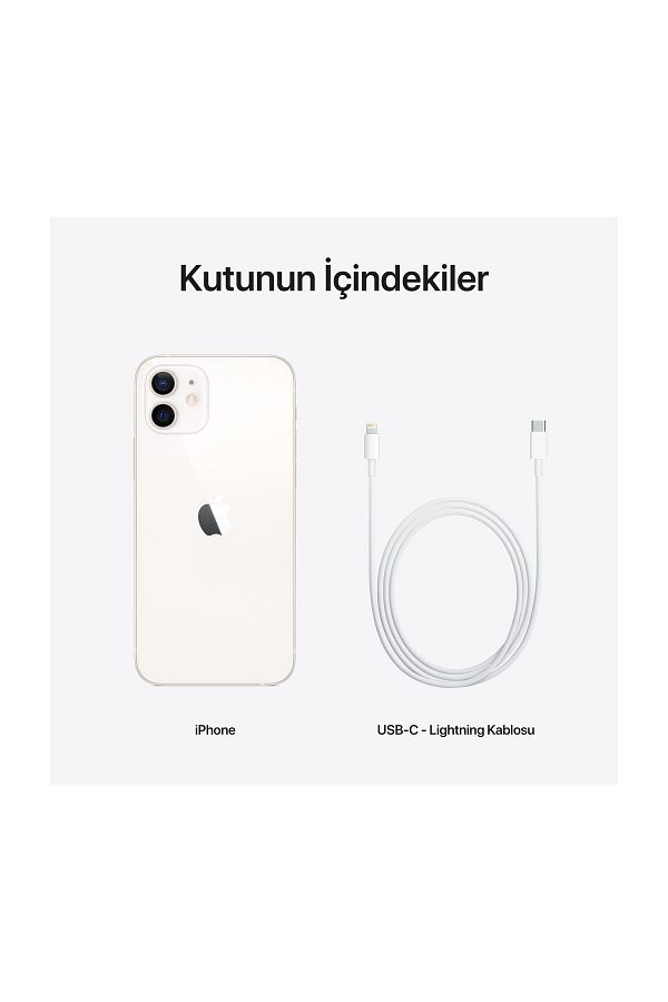 Apple iPhone 12 128 GB Beyaz Cep Telefonu Aksesuarsız Kutu (Apple Türkiye Garantili) - Görsel 8