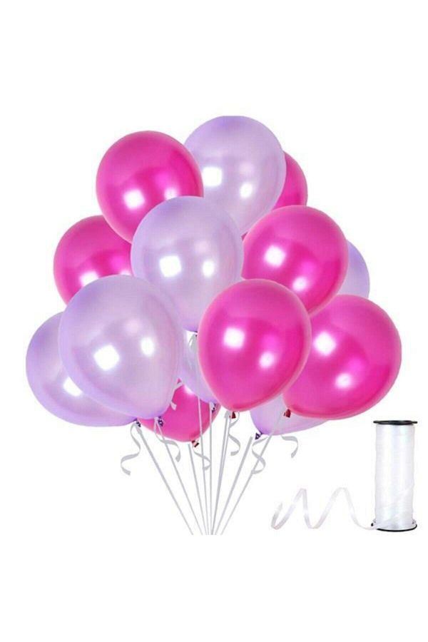 Lila-fuşya Metalik Sedefli Balon 30 Adet