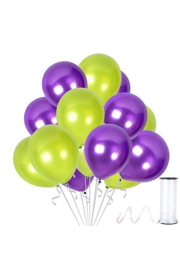 Mor-fıstık Yeşili Metalik Sedefli Balon 30 Adet