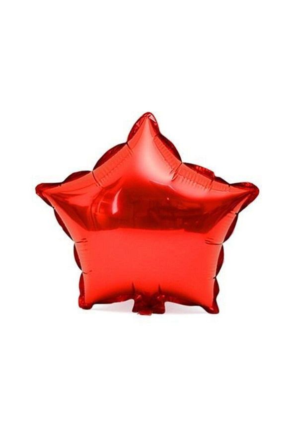 1 Adet Yılbaşı Yıldız Kırmızı Folyo Balon - 40 cm
