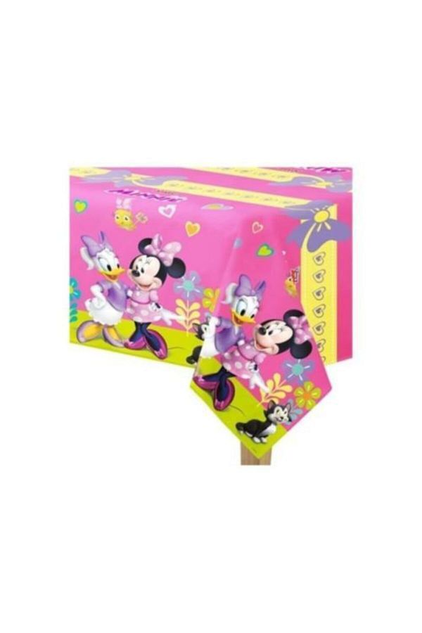 2 Adet Minnie Mouse Plastik Masa Örtüsü