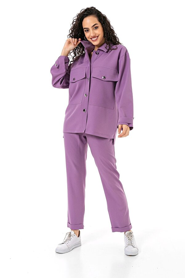 Shirt Trousers Double Set — Lilac