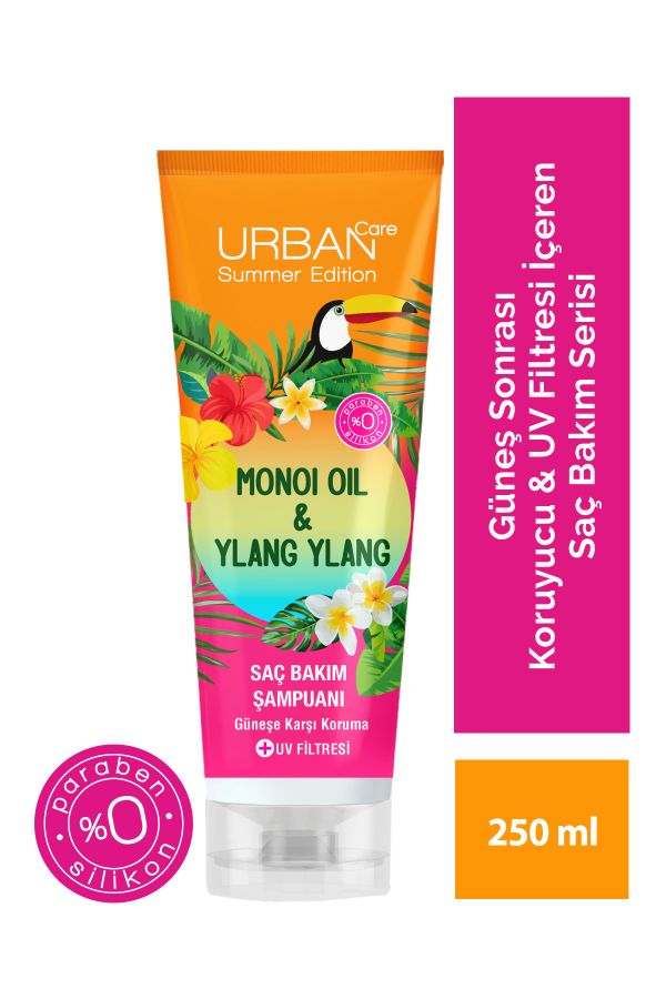 Summer-Monoi Yağı & Ylang Ylang Güneş Koruyucu Saç Bakım Şampuanı-Vegan-250 ML