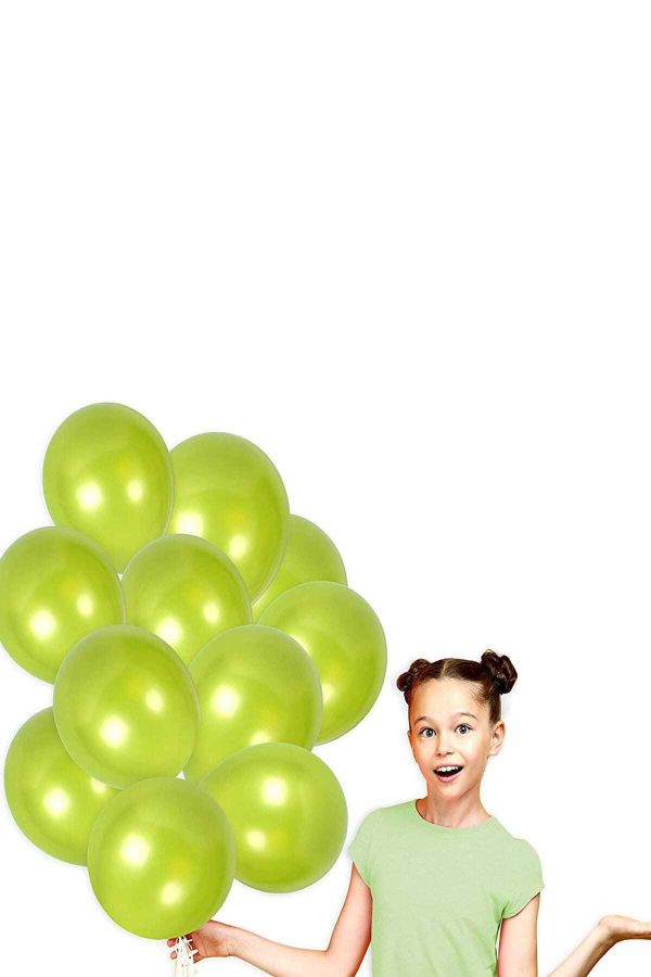 Açık Yeşil Metalik Balon 5'li