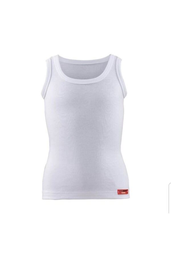 2'li Ünisex Beyaz Çocuk Termal Atlet 9264