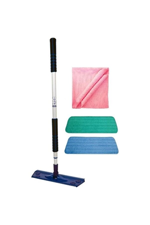 Mikrofiber Cam Bezli Mop 2'li Set