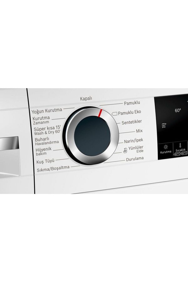 Bosch Wna254x1tr 10 Kg / 6 Kg 1400 Devir Beyaz Kurutmalı Çamaşır Makinesi - Görsel 4