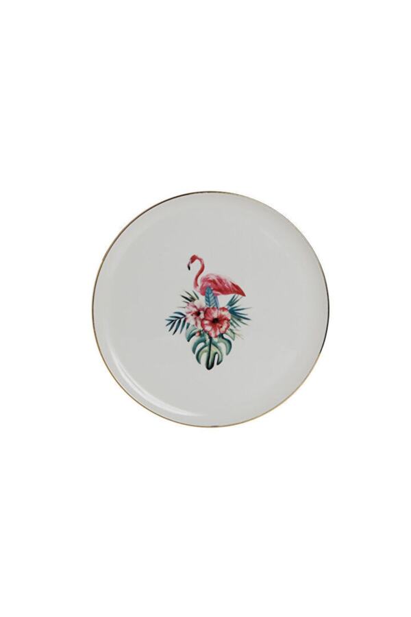 Exotic Desen 4 Düz Tabak 20 Cm Tekli