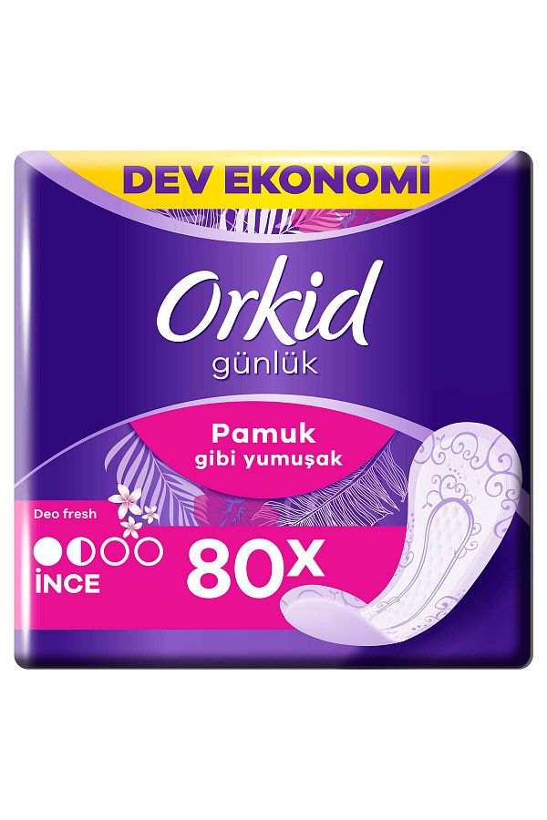 Yaprak Pamuksu Günlük Ped Deo Fresh Dev Ekonomi Paketi 80 Ped