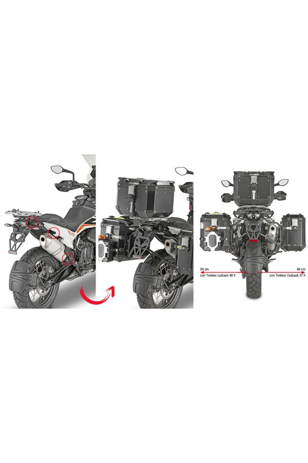 Plor7710cam Ktm 790 Adventure (19-20) -Uyumlu  Adventure R (19-20) Yan Çanta Taşıyıcı