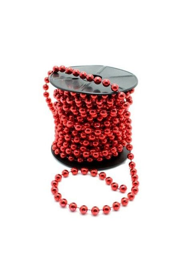 1 Adet Yılbaşı Loveq Inci Garland 8 Mmx10 Mt Kırmızı