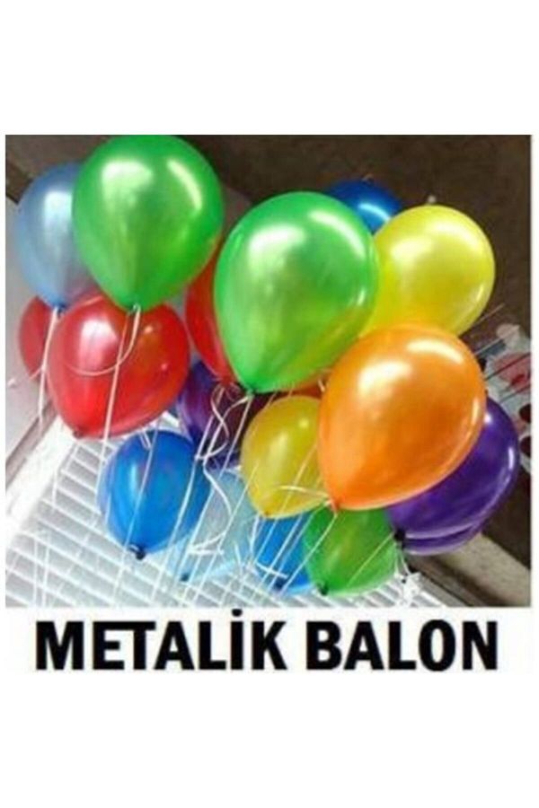 Balon Evi 25 Karışık Parlak Metalik Sedefli Balon Helyumla Uçan
