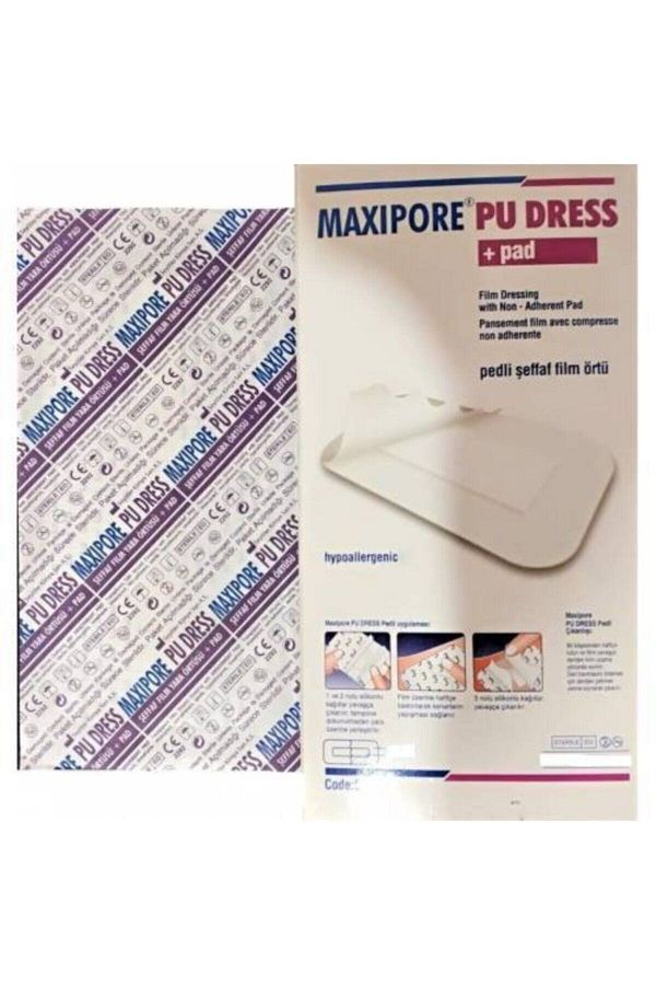 Maxipore Pedli 9x30 - Steril - Su Geçirmez - Yara Sargısı- Hipoalerjenik - 10 Adet