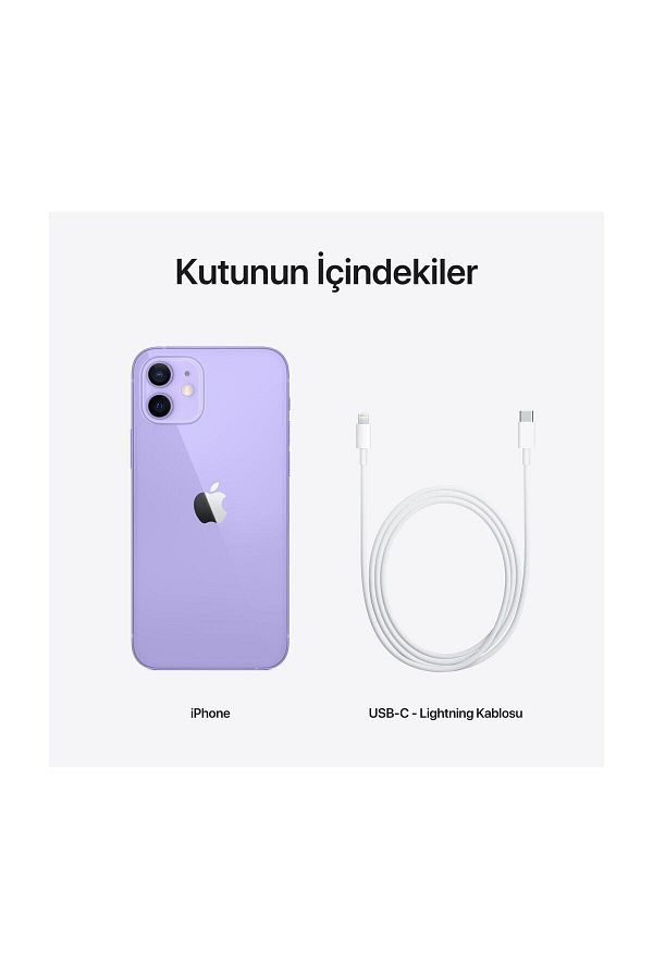 Apple iPhone 12 64 GB Mor Cep Telefonu Aksesuarsız Kutu (Apple Türkiye Garantili) - Görsel 8
