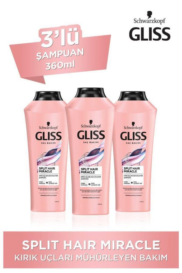 Split Hair Miracle Şampuan 360 Ml X 3 Adet
