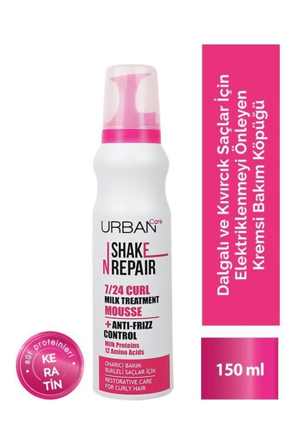 Shake N Repair 7/24 Bukleli Saçlar Için Onarıcı Bakım Köpüğü - 150 ml Gencerler