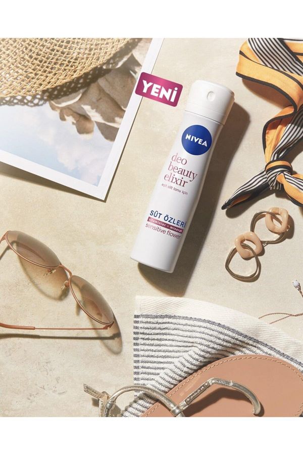 Kadın Sprey Deodorant Beauty Elixir Sensitive Flower,48 Saat Anti-perspirant Koruma 150ml_5