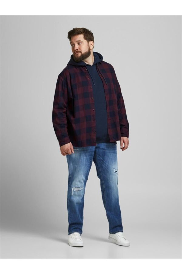 Jack&jones Erkek Büyük Beden Jjegınghamtwıll Gömlek 12183107_1