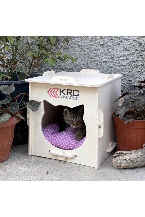Dış Mekana Dayanıklı Kedi Evi - Patican ODUNCONCEPT