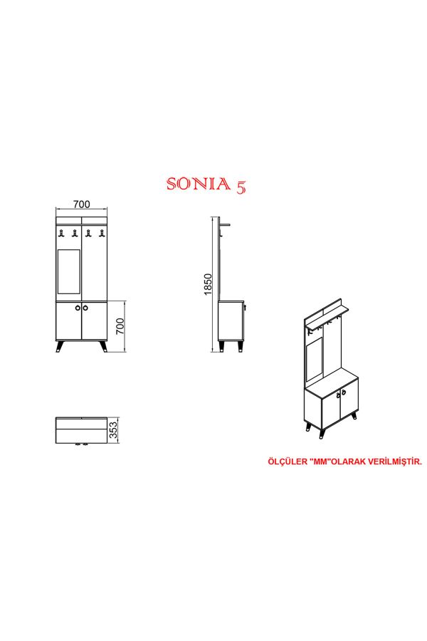Sonia-5 Sn05 Vestiyer Ayakkabılık Vestiyer Portmanto_4