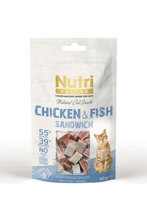 Nutri Tahılsız Feline Chicken And Fish Sandwich 50 gr X 2 Paket