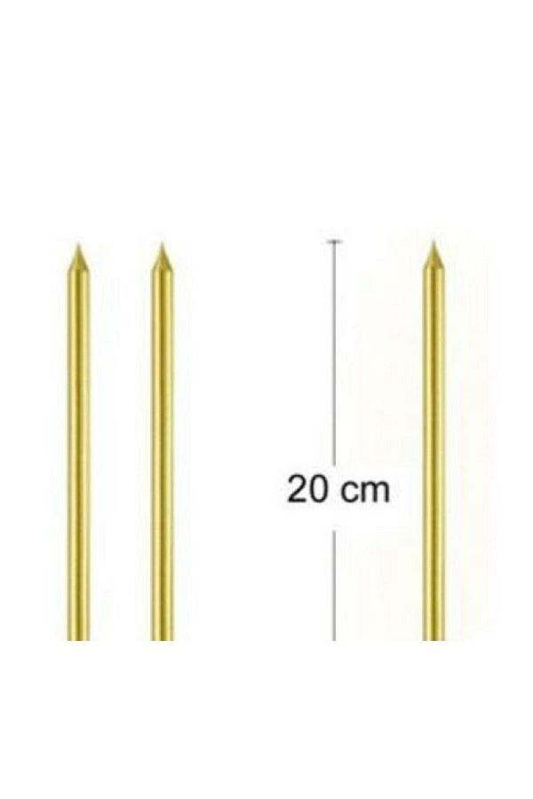 Gold Uzun Mum 20 cm 6'lı Denizyıldızısanat